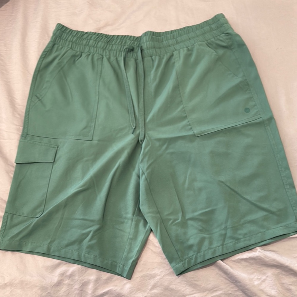 RBX Green Cargo Shorts with Elastic Waistband